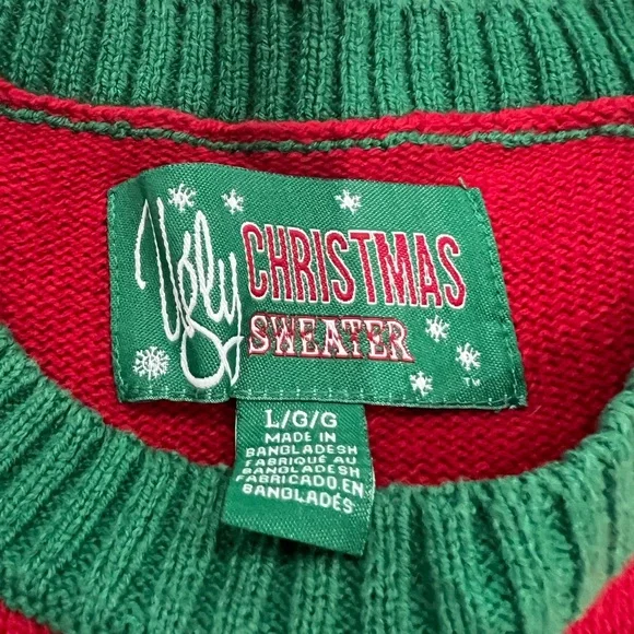 Ugly Christmas Sweater, Santa Paws in Size Large - Picture 3 of 4